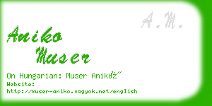 aniko muser business card